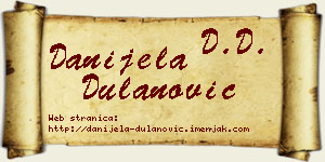 Danijela Dulanović vizit kartica